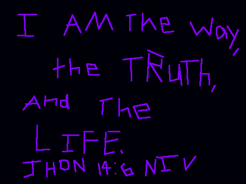 The sunday scripture 1, jhon 14-6