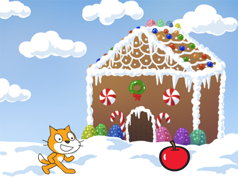 gingerbread scene