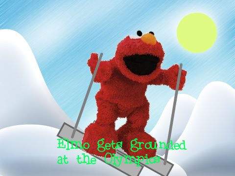 Elmo gets grounded at the Olympics