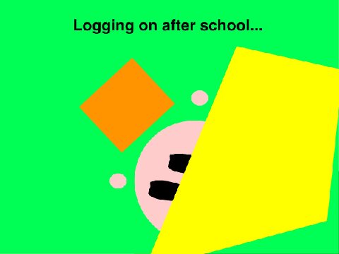 Logging on after school...