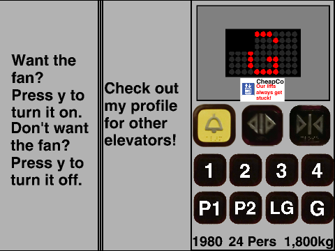 Generic elevator with broken indicator and Dewhurst Fixtures #2