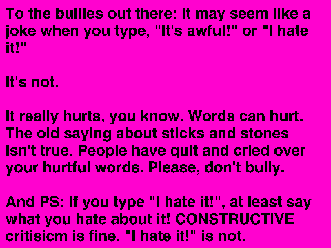 Bullies (please read notes) (Pink REMIX)