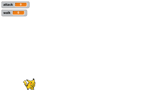 Pikachu game walk animation test