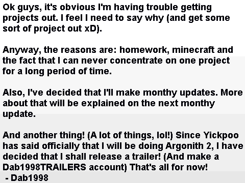 UPDATE TO END ALL OTHERS