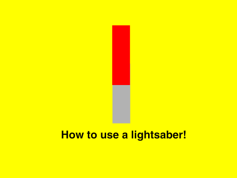 How to use a lightsaber!
