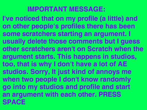 *IMPORTANT MESSAGE PLEASE READ*