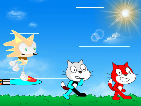Add Your mascot escaping from A SONIC!!!!!