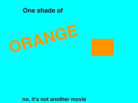 1 shade of orange.