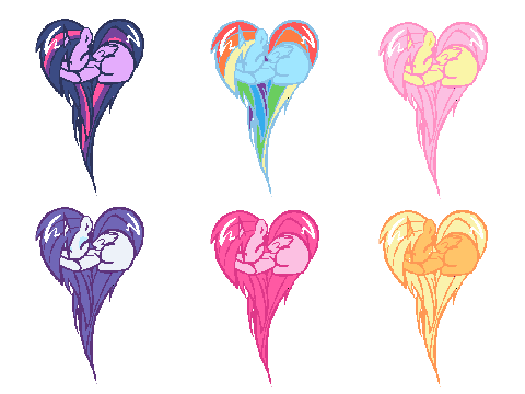 The mane six as alicorns