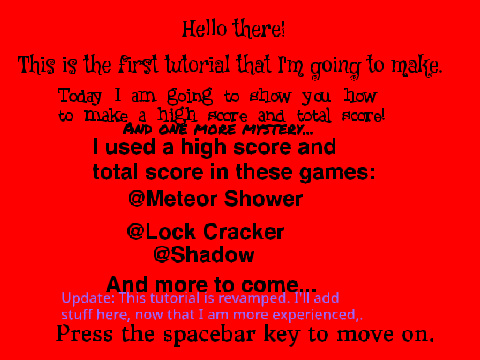 How To Make A High Score In A Game