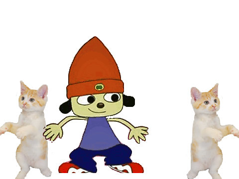 PaRappa dancing with spastic cats