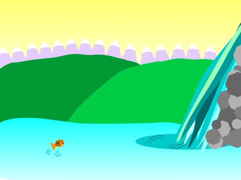 Landscape art with original noteblock song