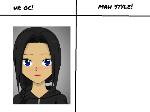 Enter ur oc and i shall draw it in my style!!! remix