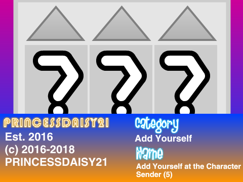 Add Yourself at the Character Sender (5)