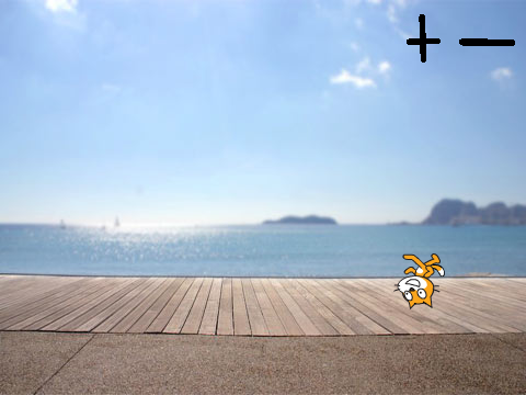 Cat on boardwalk painting