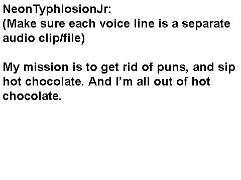 Voice Lines
