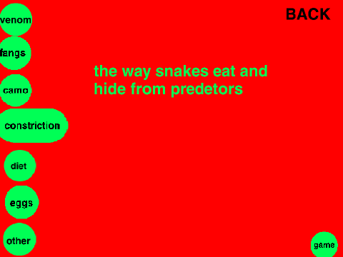 the way snakes eat and hide from preadetors