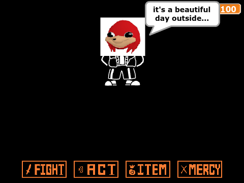 Undertale knuckles BOSS FIGHT remix