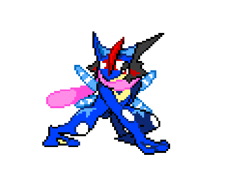 Ash-Greninja pixel art