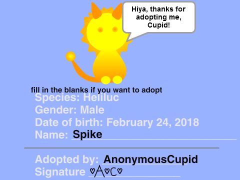 Heliluc adopted!