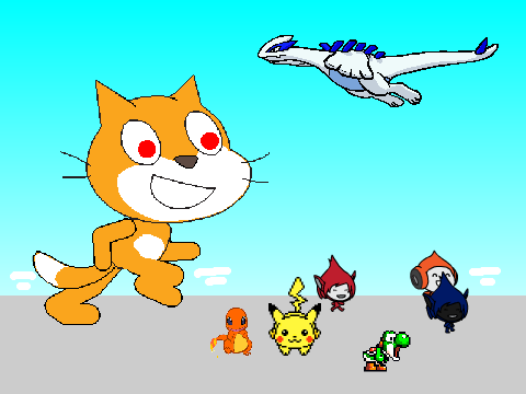 Add Yourself Running Away From the Evil Scratch Cat! remix remix