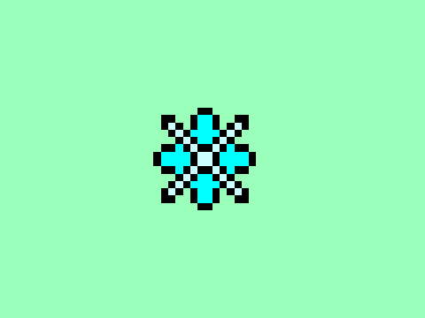 transform: snowflake to water droplet