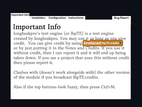 longbeakpro's Text Engine