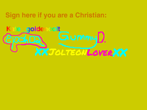Sign if your a Christian