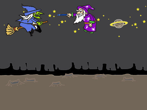 Wizard v.s. Witch 2 Player Duel