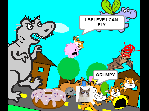 LOOK THE NYANS RUN FROM ME!!!!!!!!!!!!!!!!!!!!!!!!!!