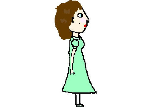 My Terrible First Attempt at Pixel Art - Victorian Era Girl