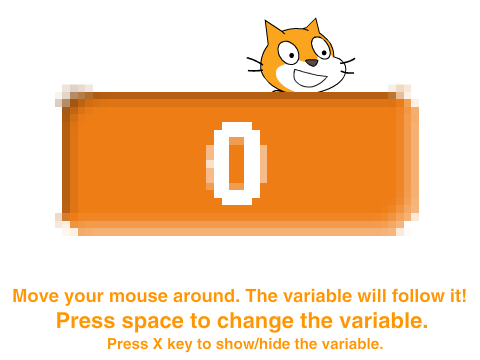 NEW VARIABLES (Follows your mouse/sprite)