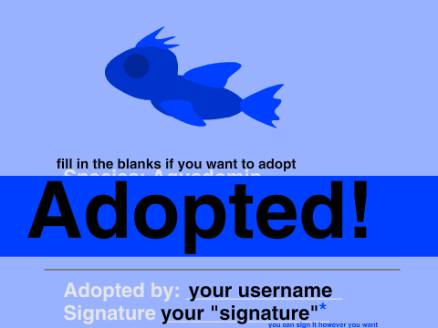Aquadomin adopted by 2cool4myself