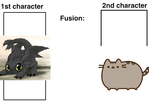 Pusheen the cat and Toothless the dragon!!