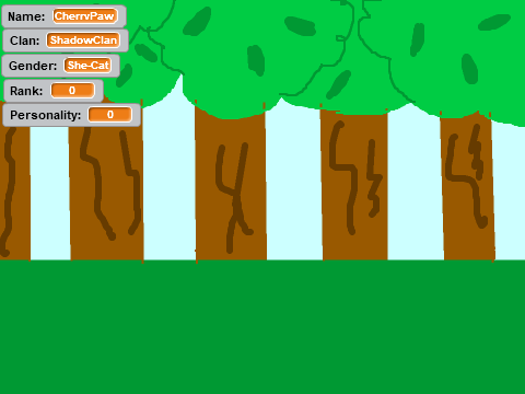 `  Warrior Cat Character Generator  ` + `  WIP  ` 