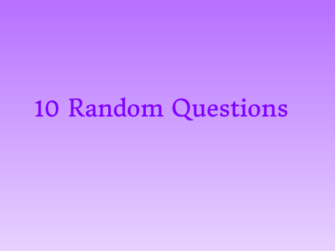10 Random Questions Tag remix