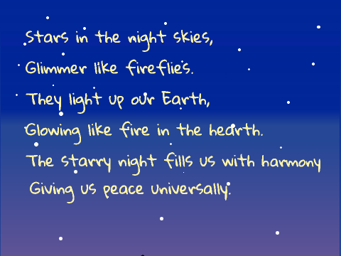Starry Night Poetry Contest Entry: -SunAndRain-