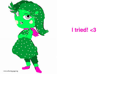 Disgust Coloring Competition Sheet Entry