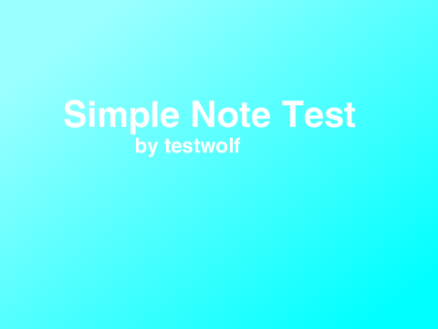 Simple Note Test