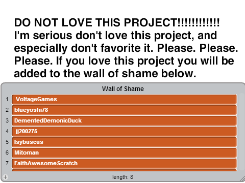 Do not love this project