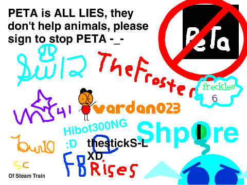 Sign to stop PETA!!