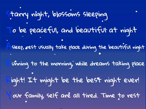 OPEN! Starry Night Poetry Contest remix