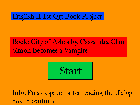 Quarter 1 English II Book Project