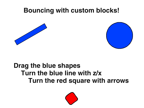 Bouncing (custom blocks)