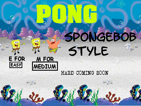 PONG, Spongebob version