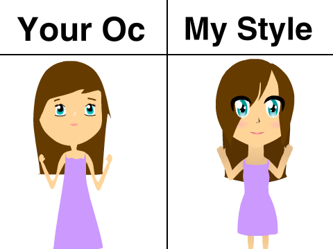 Draw your oc and I'll redraw in my style! remix remix-4