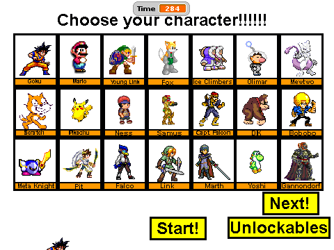 Super Smash Brothers Scratch Version 0.1 Demo