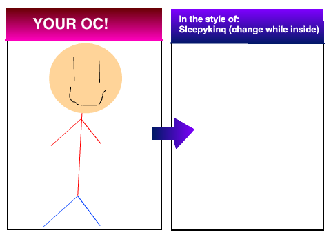 Give me ur OC and I'll draw it in whatever style you want (REMAKE!) remix