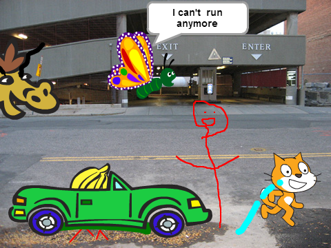 ADD yourself running from a giant horse remix remix
