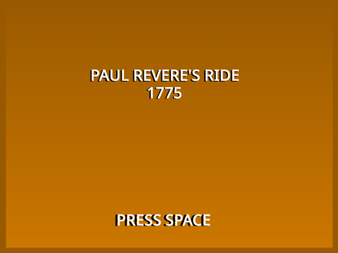 Paul Revere's Ride -- School Project